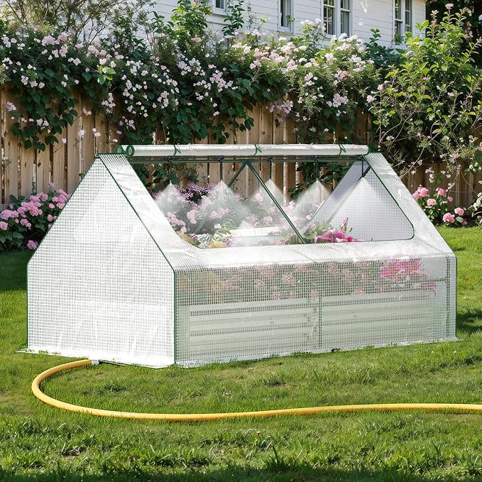 Raised Garden Bed with Self-Watering System, Galvanized Raised Beds by Lineware