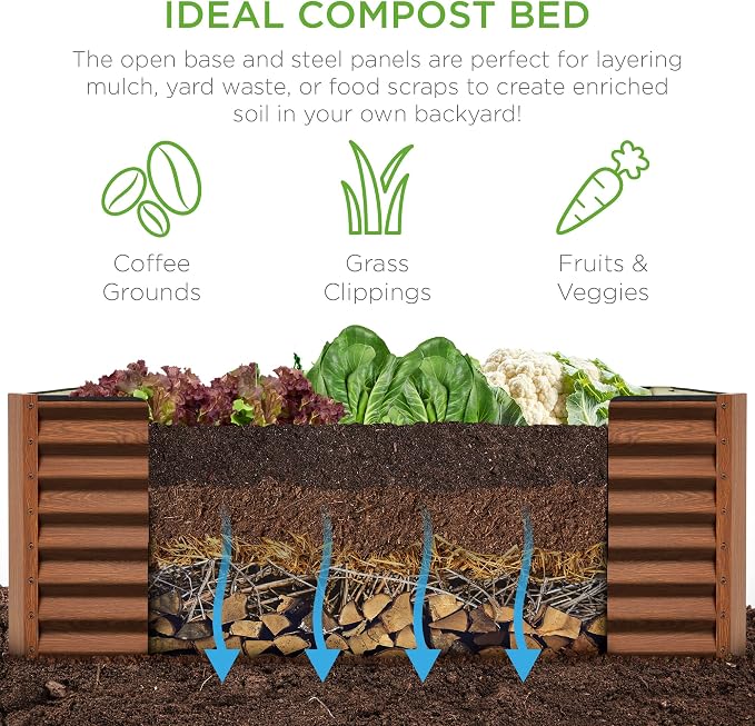Best Choice Products 6x3x2ft Outdoor Metal Raised Garden Bed, Deep Root Box - Image 4