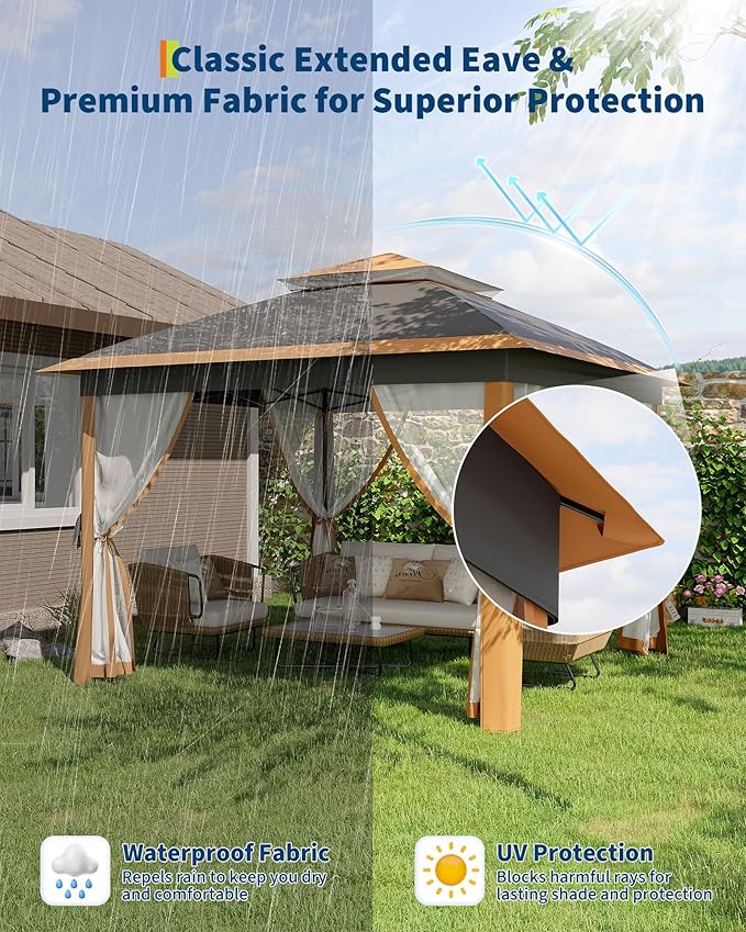 11'x11 Pop-Up Gazebo, Instant Outdoor Canopy Tent - Image 4