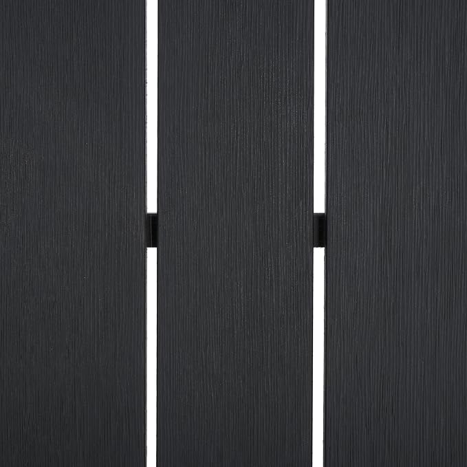 SAFAVIEH Couture Outdoor Collection Martinique Black Solid Wood Patio Coffee - Image 8