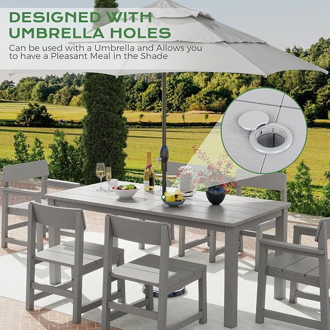 12-Piece HIPS Patio Dining Set for 10 Person Outdoor Dining Sets - Image 6
