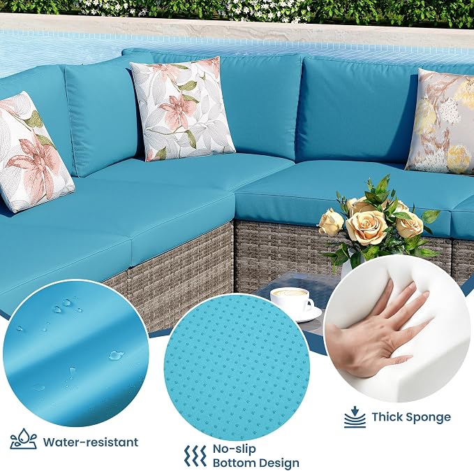 8 Pieces Outdoor Patio Furniture Set - Image 2
