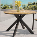 Merax Outdoor Dining Table, Modern Industrial Style Patio Dining Table by Merax
