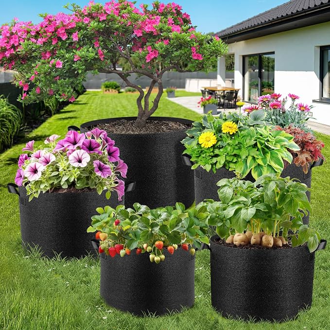 10 Pack 3 Gallon Grow Bags, Thickened Nonwoven Fabric Planter Pots - Image 7