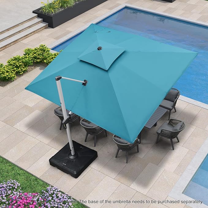PURPLE LEAF 10' X 12' Patio Umbrella Outdoor Rectangle Umbrella Large - Image 2