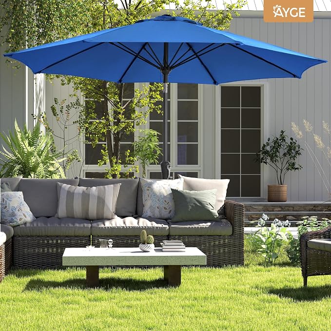 Ayge 9FT Large Outdoor Patio Umbrella Market Table Umbrella-UV Resistant - Image 6