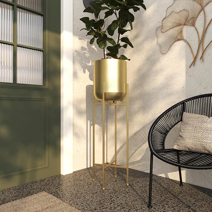 Deco 79 CosmoLiving by Cosmopolitan Modern Metal Round Planter - Image 7