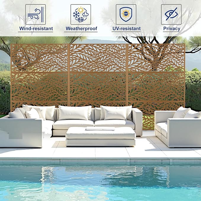 Outdoor Privacy Screen, Freestanding Privacy Fence Panels - Image 3