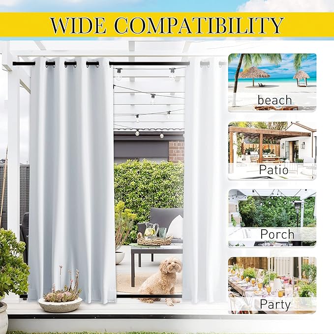 NICETOWN 2 Panels Outdoor Curtains - Image 7