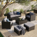 Aoxun 7 Piece Outdoor Patio Furniture Set 6 Seats, Outdoor Sectional by Aoxun