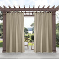 Exclusive Home Cabana Solid Indoor/Outdoor Light Filtering Hook-and-Loop Tab by Exclusive+Home