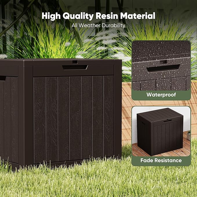 NEWBULIG 31 Gallon Outdoor Storage Box, Waterproof Deck Box - Image 4