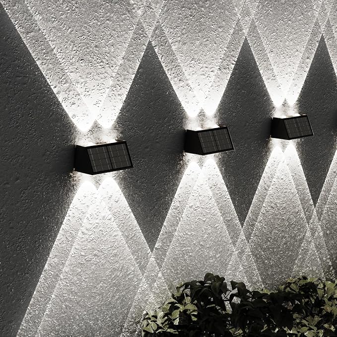 2-Pack Solar Fence Lights, Up & Down Lighting, 50LM/25LM Dual Brightness - Image 7