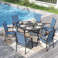 PHI VILLA Patio Dining Set for 6 Person, Patio Table and Chairs for 6, by PHIVILLAThepioneerofcomfortablehouseholdsupplies