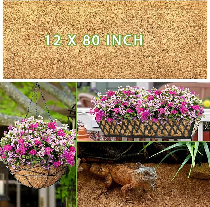 12x80 Inch Coconut Liner Roll for Planters Flower Basket Natural Coco Fiber - Image 3