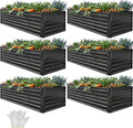 YITAHOME 6pcs 6x3x2 ft Galvanized Raised Garden Bed Kit, Large Metal Planter Box by YITAHOME