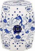 Safavieh Castle Gardens Collection Glazed Ceramic Blue Cloud 9 Chinoiserie by SAFAVIEH