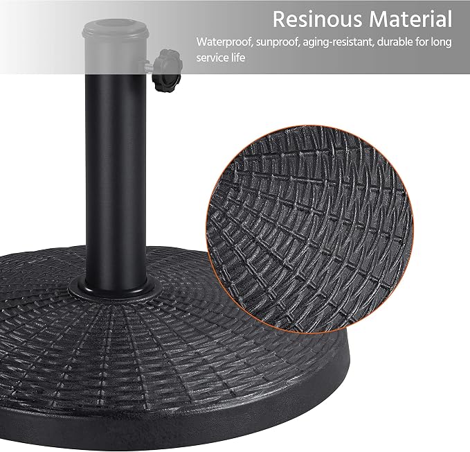 Yaheetech 22 lbs Heavy Duty Outdoor Umbrella Base 18" Round Patio Umbrella - Image 3