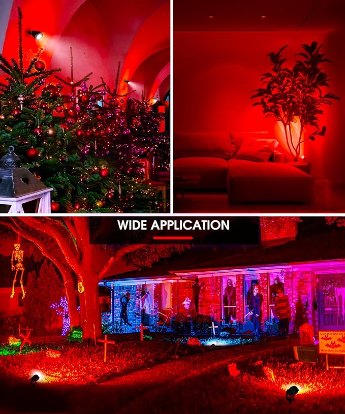 L LOHAS LED Red Spotlight Outdoor, Tree Spot Lights - Image 5
