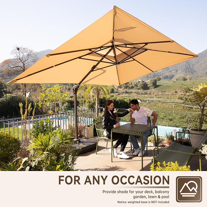 10 X 13 FT Cantilever Outdoor Patio Umbrella - Image 5