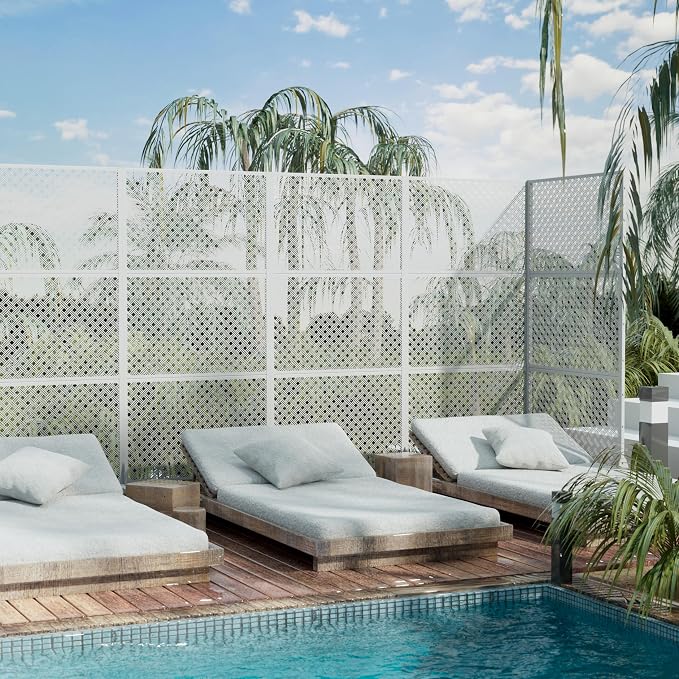 Casaphoria 72" H x 35" W Metal Outdoor Privacy Screen, Freestanding Decorative - Image 6
