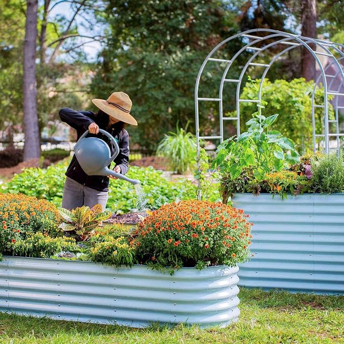 Vego garden Aluzinc Raised Garden Bed Kits, Sky Blue - Image 9