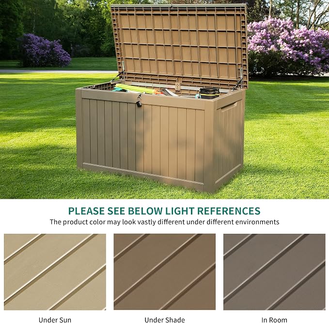 YITAHOME 230 Gallon Outdoor Storage Deck Box, Weather-Resistant Resin, Versatile - Image 6
