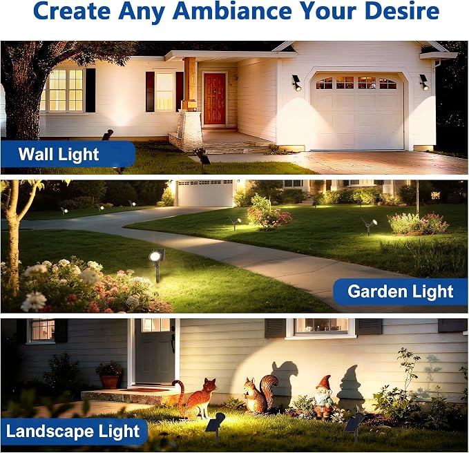 Solar Lights Outdoor Waterproof IP65, 3000K Super Bright LED, 2 Lighting Modes - Image 8