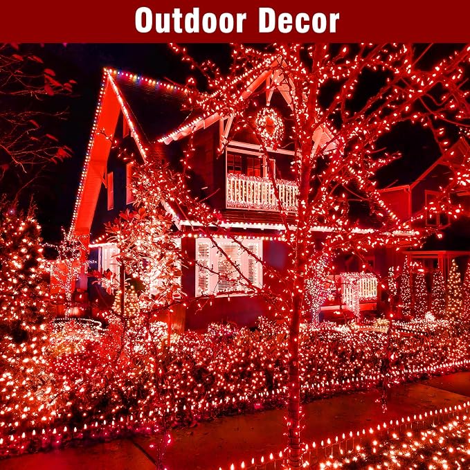 Nisocy 200 LED Red String Lights - Image 6