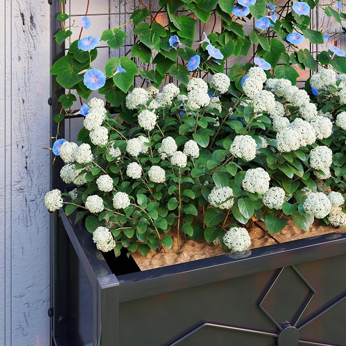 Outsunny Planter Box with Trellis, 35.4 x 15.7 x 47.2 inch Raised Garden Bed - Image 9