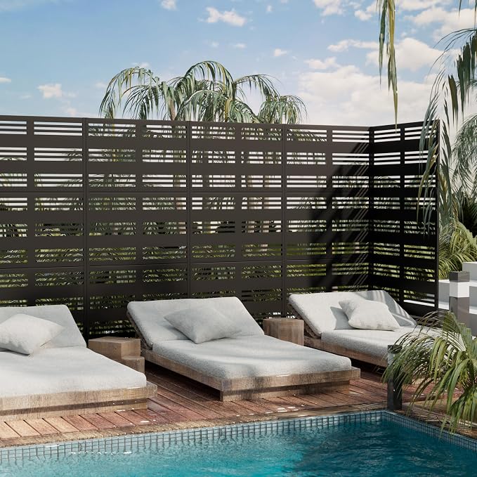 Casaphoria Metal Privacy Screen Outdoor, Harold Black - Image 3