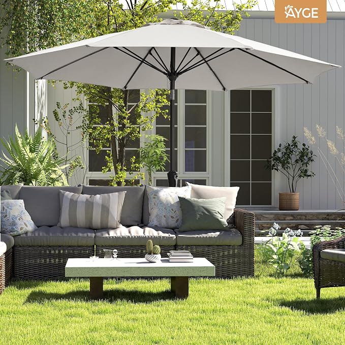 Ayge 9FT Large Outdoor Patio Umbrella Market Table Umbrella-UV Resistant - Image 8