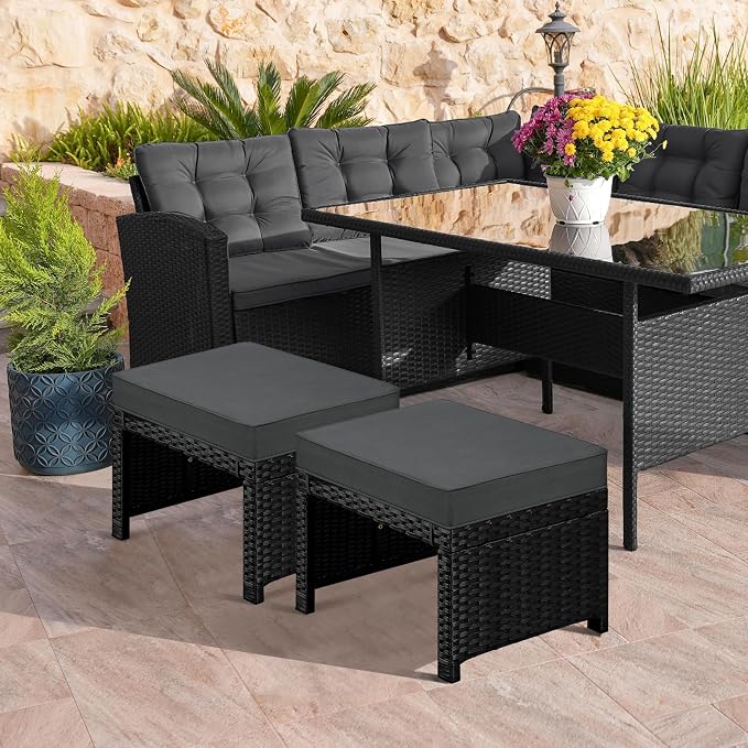 Yaheetech Wicker Ottomans - Image 8