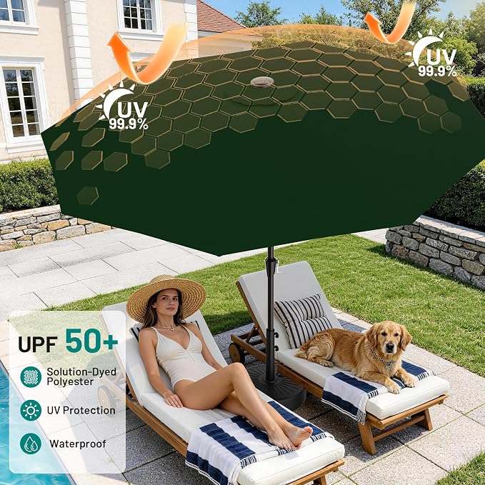 AreShark 9 FT Patio Umbrella for Outdoor, Outdoor Table Umbrella - Image 4