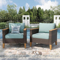 PHI VILLA 2 Pieces Wicker Patio Sofa Set, Rattan Sofa Set by PHIVILLAThepioneerofcomfortablehouseholdsupplies