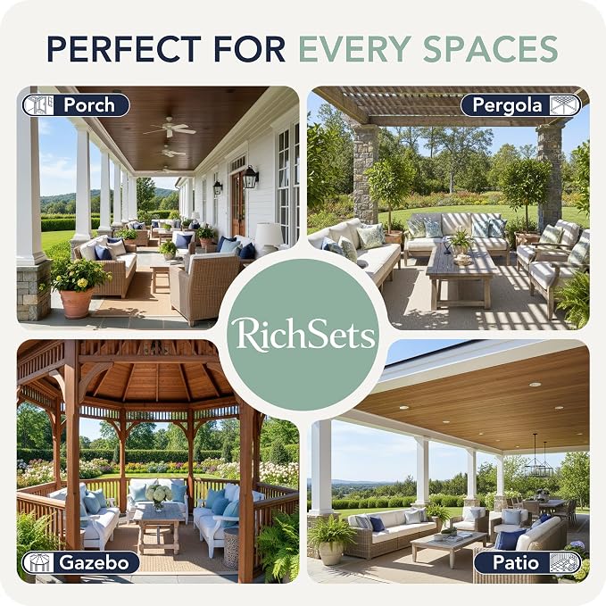 Outdoor Curtains for Patio Waterproof 6 Panels - Image 8