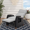 Grand patio Outdoor Recliner Chair Patio 150° Lay Flat Recliner by GrandPatio