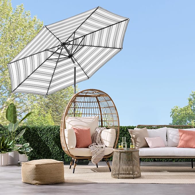 Best Choice Products 10ft Solar Polyester LED Lighted Patio Umbrella w/Tilt - Image 2