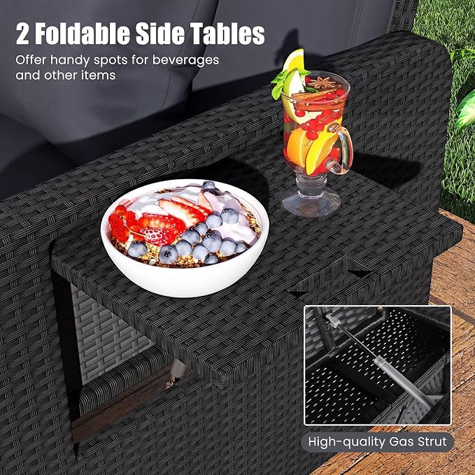 HAPPYGRILL Patio Rattan Wicker Daybed - Image 6