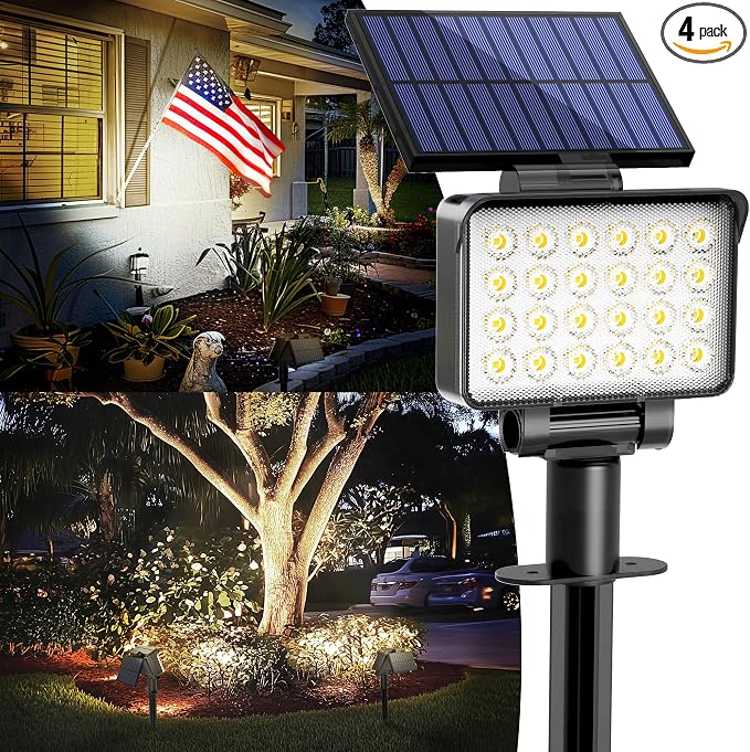 Solar Spot Lights Outdoor Waterproof by AUDERWIN