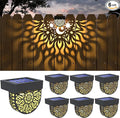 Solar Fence Lights 6 Pack Solar Deck Lights Waterproof LED Powered Step Wall by Gardsee