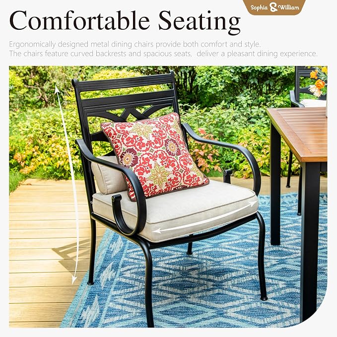 Sophia & William Outdoor Patio Dining Set - Image 4