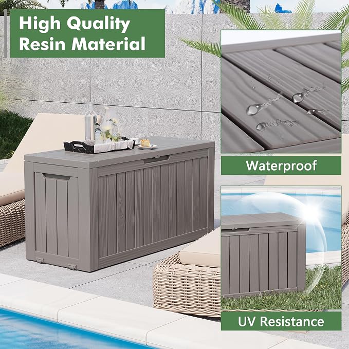 Outdoor Storage Box, Resin Deck Boxes Indoor and outdoor, Waterproof Storage - Image 3
