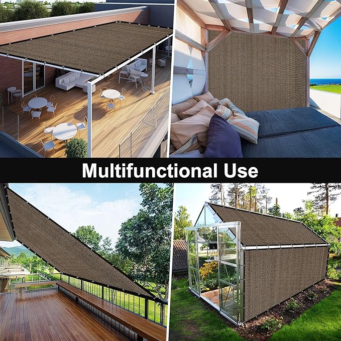 Artpuch 90% Sun Shade Cloth, 10 x 10 FT Pergola Shade Cover Canopy - Image 8