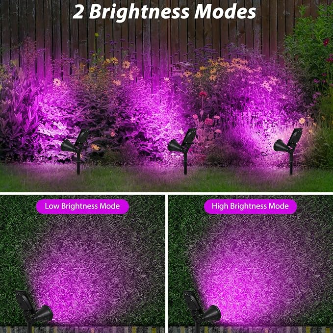 T-SUN LED Solar Spotlights, Waterproof Outdoor Security Landscape Lamps - Image 3