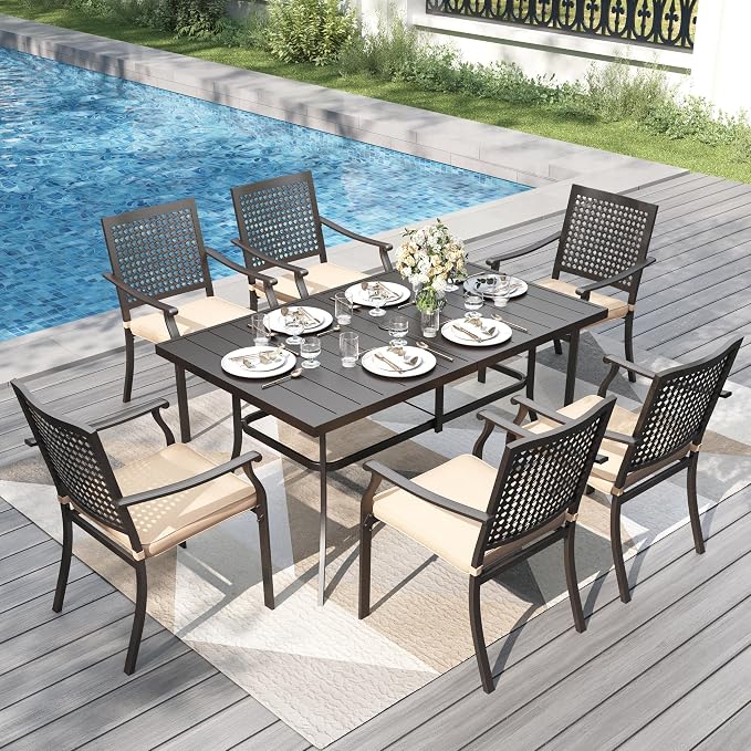 PHI VILLA 7 Pieces Outdoor Dining Set - Image 2