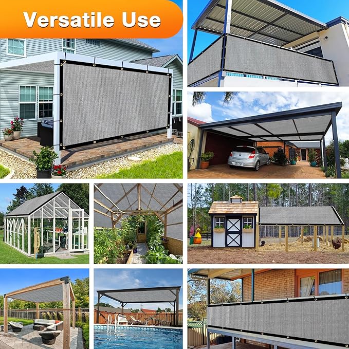 Artpuch Outdoor Pergola Shade Cover 10x21 FT Sun Shade Cloth - Image 6