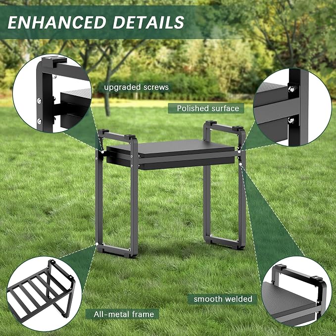 FLINTER 10.2" Wider Garden Kneeler and Seat, Heavy Duty Thick Gardening Bench - Image 6