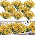 24 Yellow Bundles Artificial Flowers by ColoPlay