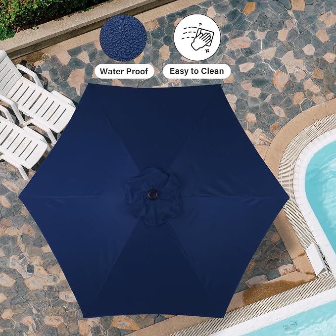 Simple Deluxe 9' Patio Umbrella Outdoor Table Market Yard Umbrella - Image 5